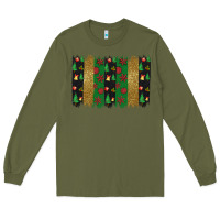 Army Green Christmas brush stoke Long Sleeve Tee - JahusDesignShop