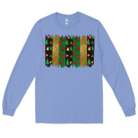 Colony Blue Christmas brush stoke Long Sleeve Tee - JahusDesignShop