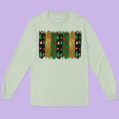Christmas Brush Stoke Long Sleeve Tee Designed By Jahusdesignshop