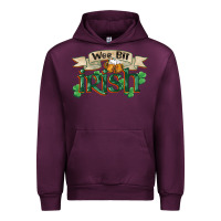 Mauve Wine wee bit irish st patrick's day Urban Hoodie - FaDigitalArtStudio