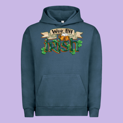 Wee Bit Irish St Patrick's Day Urban Hoodie Designed By Fadigitalartstudio