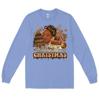 Colony Blue have a melanin christmas  black woman Long Sleeve Tee - MaliasSmallBusiness