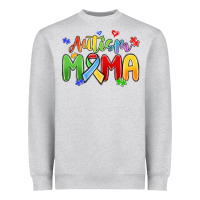 Heather Grey autism mama Heavyweight Sweatshirt - MaliasSmallBusiness