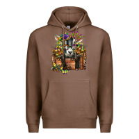 Chestnut mardi gras goat Premium Hoodie - CowGirlArtShop