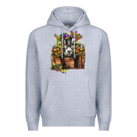 Heather Grey mardi gras goat Premium Hoodie - CowGirlArtShop