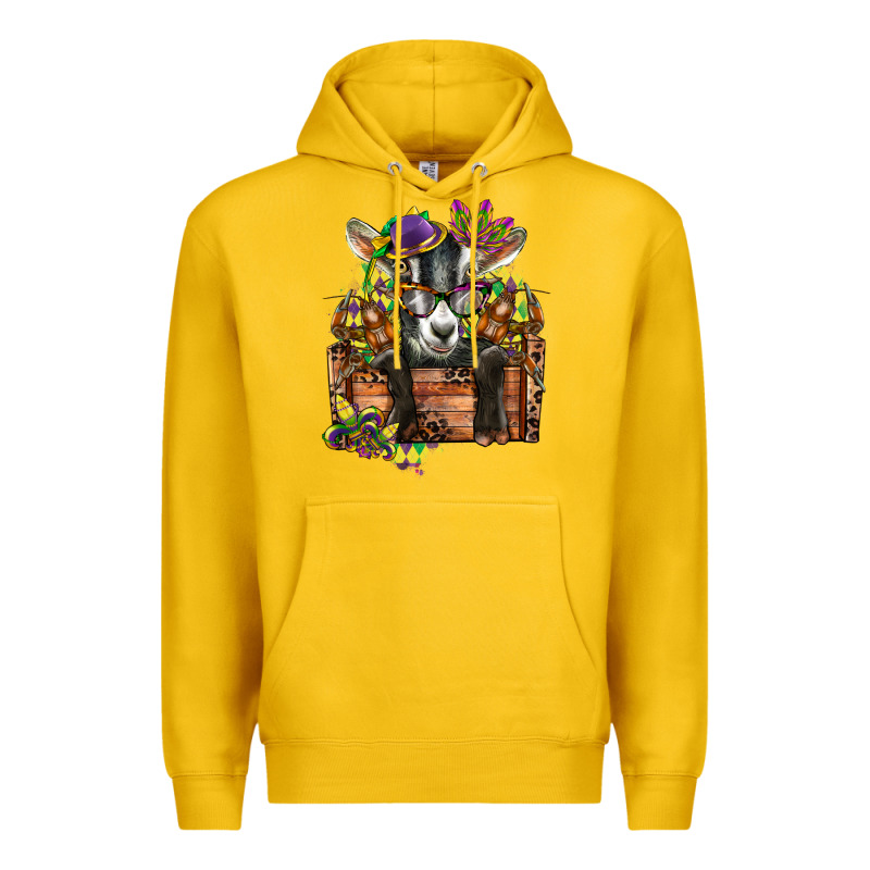 Mardi Gras Goat Premium Hoodie by CowGirlArtShop | Teevron