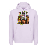 Lilac mardi gras goat Premium Hoodie - CowGirlArtShop