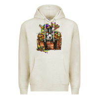Oatmeal Heather mardi gras goat Premium Hoodie - CowGirlArtShop