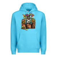 Ocean Blue mardi gras goat Premium Hoodie - CowGirlArtShop
