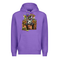 Purple mardi gras goat Premium Hoodie - CowGirlArtShop