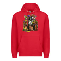 Red mardi gras goat Premium Hoodie - CowGirlArtShop