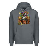 Rock mardi gras goat Premium Hoodie - CowGirlArtShop