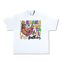 White shake your tail feathers Urban Heavy Tee - MaliasSmallBusiness