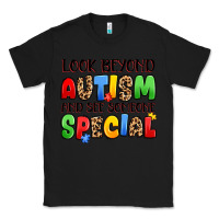 Black look beyond autism and see someone special Classic Tee - JahusDesignShop