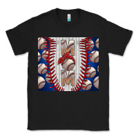 Black Baseball Mom Classic Tee - CowhideDigitalArt