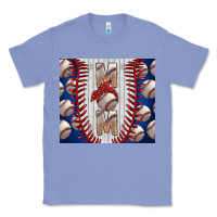 Colony Blue Baseball Mom Classic Tee - CowhideDigitalArt