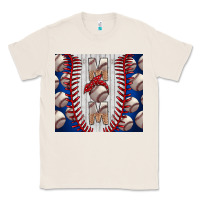 Natural Baseball Mom Classic Tee - CowhideDigitalArt