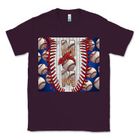 Plum Baseball Mom Classic Tee - CowhideDigitalArt
