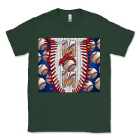 Sports Green Baseball Mom Classic Tee - CowhideDigitalArt