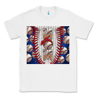 White Baseball Mom Classic Tee - CowhideDigitalArt