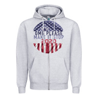 Heather Grey OMG Please Make it stop 2020 Zipper Hoodie - Bettercallsaul