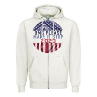 Oatmeal Heather OMG Please Make it stop 2020 Zipper Hoodie - Bettercallsaul
