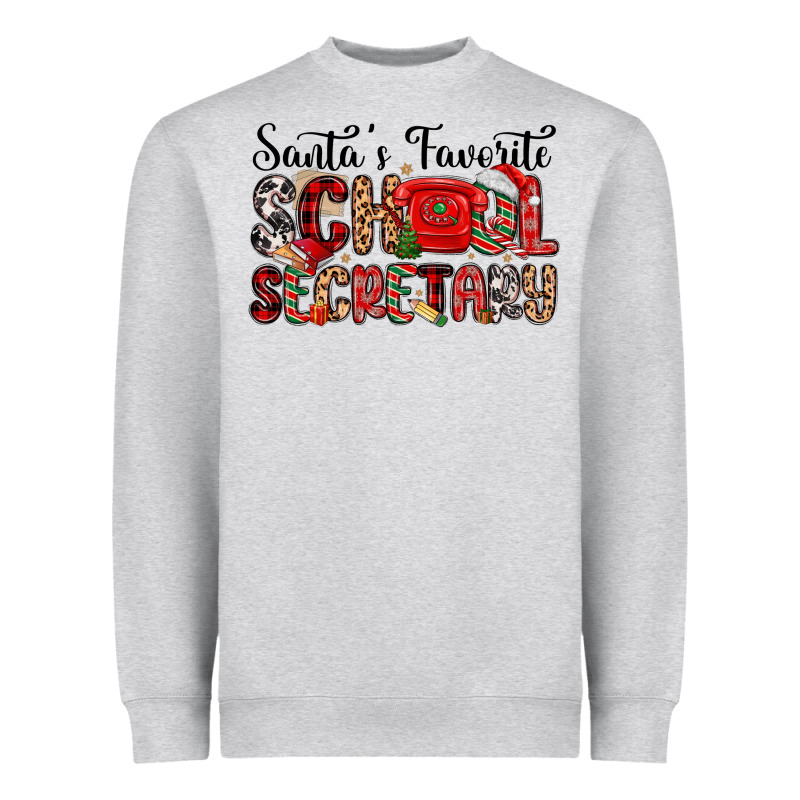 Santa S Favorite Coffee School Secretary Heavyweight Sweatshirt by MaliasSmallBusiness | Teevron