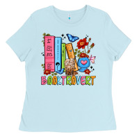 Baby Blue booktrovert Ladies Tee - JahusDesignShop