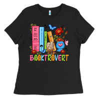 Black booktrovert Ladies Tee - JahusDesignShop