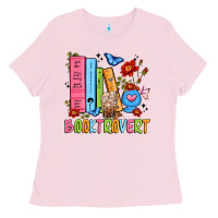Bubblegum Pink booktrovert Ladies Tee - JahusDesignShop
