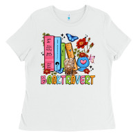 White booktrovert Ladies Tee - JahusDesignShop