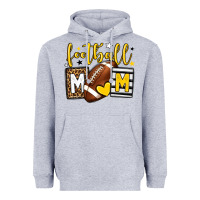 Heather Grey Football mom yellow team color Heavyweight Hoodie - HowdyJamesFarm