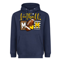 Navy Football mom yellow team color Heavyweight Hoodie - HowdyJamesFarm