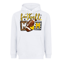White Football mom yellow team color Heavyweight Hoodie - HowdyJamesFarm