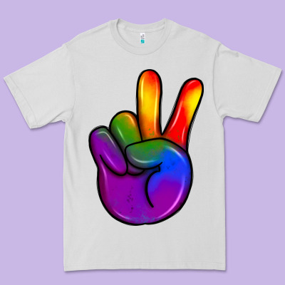 Pride Peace Hand Premium Tee Designed By Jahusdesignshop