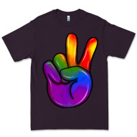 Plum pride peace hand Premium Tee - JahusDesignShop
