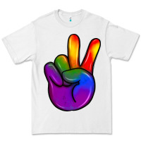 White pride peace hand Premium Tee - JahusDesignShop
