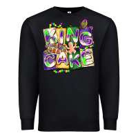 Black king cake mardi gras Premium Sweatshirt - CowGirlArtShop