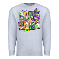 Heather Grey king cake mardi gras Premium Sweatshirt - CowGirlArtShop