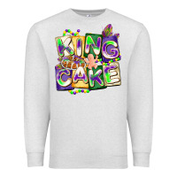 Oatmeal Heather king cake mardi gras Premium Sweatshirt - CowGirlArtShop