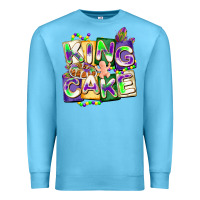 Ocean Blue king cake mardi gras Premium Sweatshirt - CowGirlArtShop