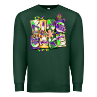 Sports Green king cake mardi gras Premium Sweatshirt - CowGirlArtShop