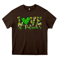 Chocolate Brown love st patrick s heart Heavy Core Tee - JahusDesignShop