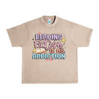 French Oak reading fiction is my addiction Urban Heavy Tee - MaliasSmallBusiness
