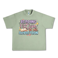 Oil Green reading fiction is my addiction Urban Heavy Tee - MaliasSmallBusiness