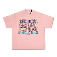 Salmon reading fiction is my addiction Urban Heavy Tee - MaliasSmallBusiness