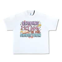 White reading fiction is my addiction Urban Heavy Tee - MaliasSmallBusiness
