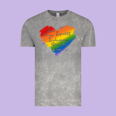Kindness Equality Peace Love Inclusion Diversity H Vintage Tee Designed By Maliassmallbusiness