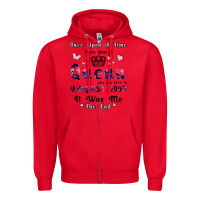 Red Once Upon A Time There Was A Queen Who Was Born I Zipper Hoodie - Bettercallsaul