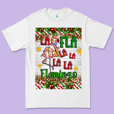 Christmas Fla La La La La La Flamingo Air Freshener Premium Tee Designed By Artiststas